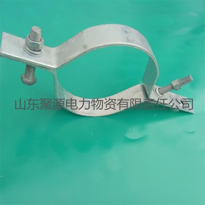 抱箍生产厂家 热镀锌扁铁抱箍 单长尾双长尾杆用紧固抱箍
